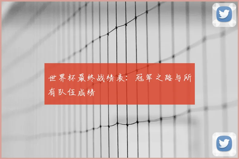 世界杯最终战绩表：冠军之路与所有队伍成绩